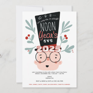 Invitación Noon Year's Eve Countdown To Noon Fiesta