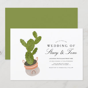 Invitación Nopal Dibujado a Mano Boda 