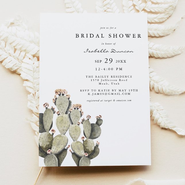 Invitación Norah - Cholla de Opuntia Acuarela (Subido por el creador)