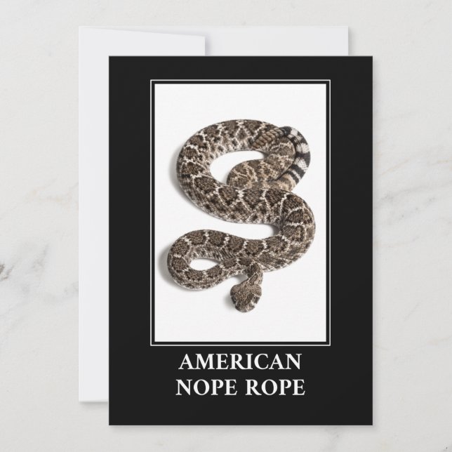 Invitación Norteamérica: Peligro de serpiente de Rattlesnake (Anverso)