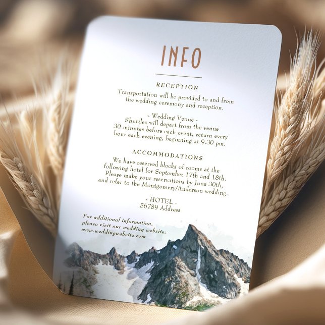Invitación North Cascades Mountain Insertar Detalles de la In (Subido por el creador)