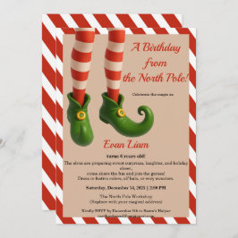 Invitación North Pole Birthday Magic | Enchanted Elf
