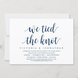 Invitación Nos Amarlamos, Boda Elopement Dinner Invitat