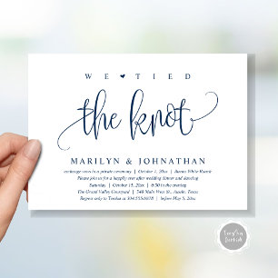 Invitación Nos Amarramos Al Knot, Boda Elopement Fiesta De Ce