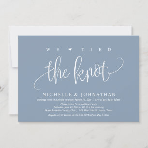 Invitación Nos Amarramos Al Knot, Boda Fiesta De Elopement