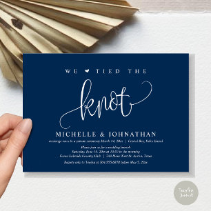 Invitación Nos Amarramos Al Knot, Boda Fiesta De Elopement In