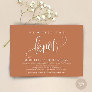 Invitación Nos Amarramos Al Knot, Boda Fiesta De Elopement In