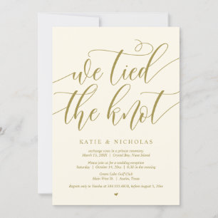 Invitación Nos atamos el nudo, Boda Fiesta Elopement