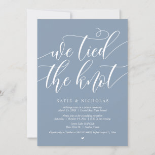 Invitación Nos atamos el nudo, Boda Fiesta Elopement