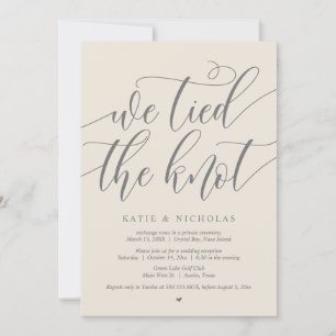 Invitación Nos atamos el nudo, Boda Fiesta Elopement