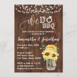 Invitación Nos bañamos en la ducha girasoles en la boda campe