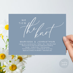 Invitación Nos Casamos Cena de Elopción de Boda Romántica