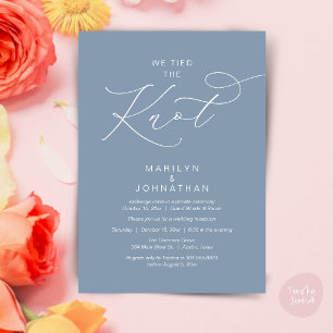 Invitación Nos casamos, Cena de Recepción de Boda Fugaz