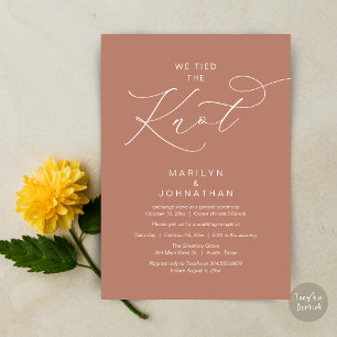 Invitación Nos casamos, Cena de Recepción de Boda Fugaz