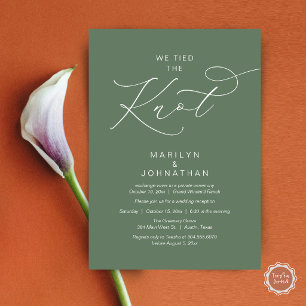 Invitación Nos casamos, Cena de Recepción de Boda Fugaz