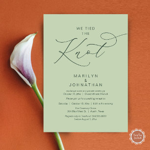 Invitación Nos casamos, Cena de Recepción de Boda Fugaz