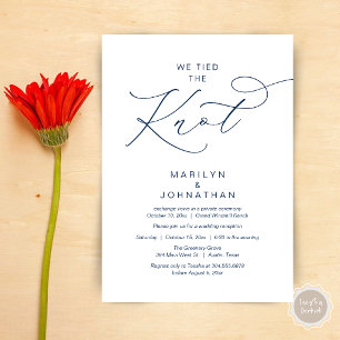 Invitación Nos casamos, Cena de Recepción de Elopement