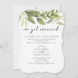 Invitación Nos Casamos Con El Boda Elopement De La Vegetación