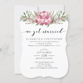 Invitación Nos Casamos Con El Boda Floral Rosa Elopement