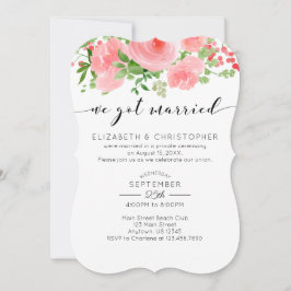 Invitación Nos Casamos Con El Boda Floral Rosa Elopement