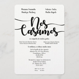 INVITACIÓN NOS CASAMOS ESPAÑOL DE WEDDIN