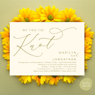 Invitación Nos Casamos, Fiesta de Cena de Boda Fugada