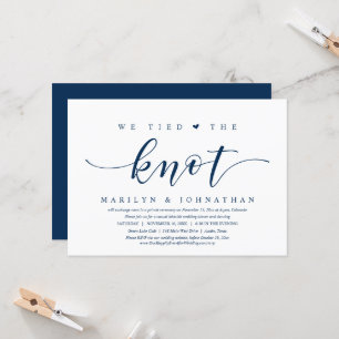 Invitación Nos Casamos, Fiesta de Cena de Elopamiento de Boda