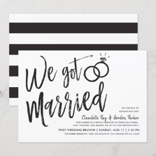 Invitación Nos Casamos   Fiesta de Post Boda Brunch