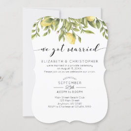 Invitación Nos Casamos, Lemons Greenery Boda Elopement