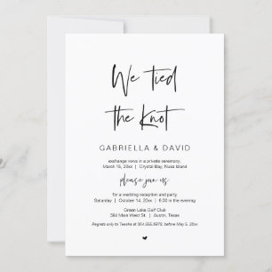 Invitación Nos casamos, Negro, Huida de la Boda
