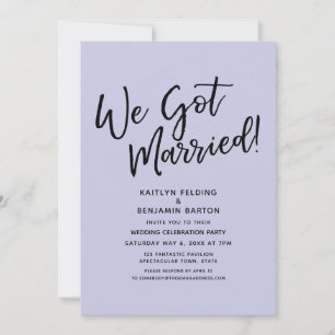Invitación ¡Nos Casamos! Recepción Casual Sencilla de Lavanda