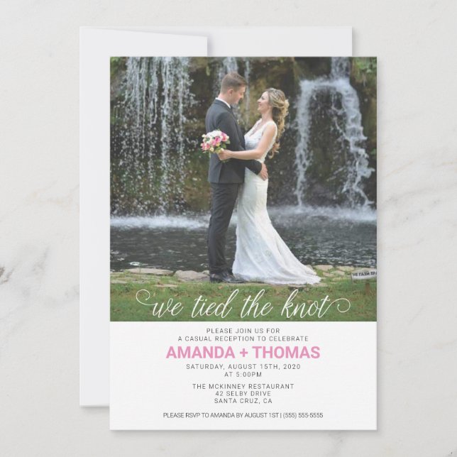 Invitación Nos Casamos Recepción de Boda (Anverso)