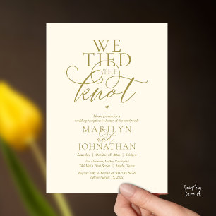 Invitación Nos Casamos, Recepción de Boda Clásica Moderna