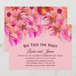 Invitación Nos Casamos Recepción de Boda Floral Rosa