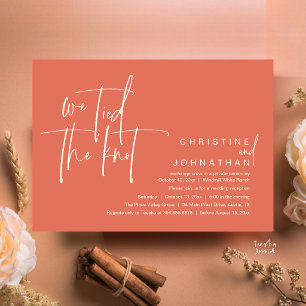 Invitación Nos casamos, Recepción de boda moderna