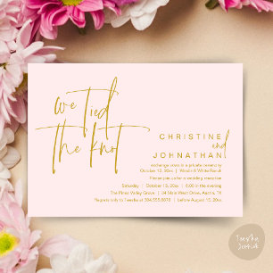 Invitación Nos casamos, Recepción de boda moderna