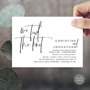 Invitación Nos casamos, Recepción de boda moderna