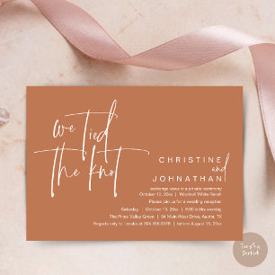 Invitación Nos casamos, Recepción de boda moderna