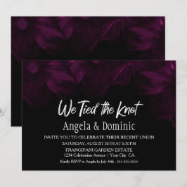 Invitación Nos Casamos Rosa Negra Floral Recepción