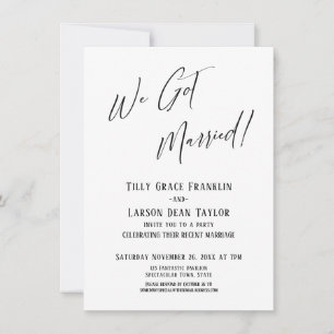 Invitación ¡Nos Casamos! Tipografía Sencilla y Elegante