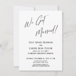 Invitación ¡Nos Casamos! Tipografía simple y elegante