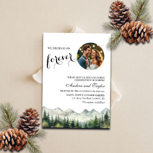 Invitación Nos decidimos por Foto de Boda Casual para Siempre