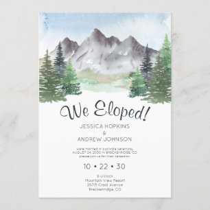 Invitación Nos escapamos Aquarela de Montaña