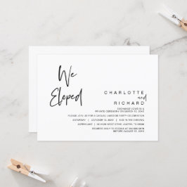 Invitación Nos escapamos, Celebración de la fiesta de boda