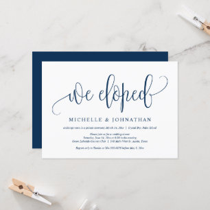Invitación Nos escapamos, celebración de la fiesta de boda de