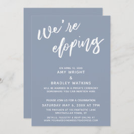 Invitación Nos Escapamos con Simple Letra a Mano Polvorienta