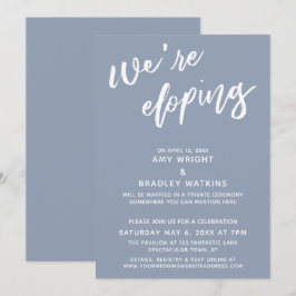 Invitación Nos escapamos Fuente de escritura simple polvorien