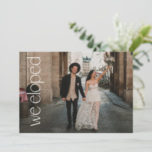 Invitación Nos escapamos Recepción de fotos elegante Fiesta d