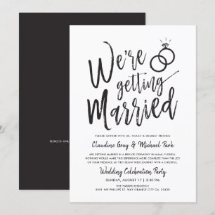 Invitación Nos estamos casando   Boda Después De Invitar Al F