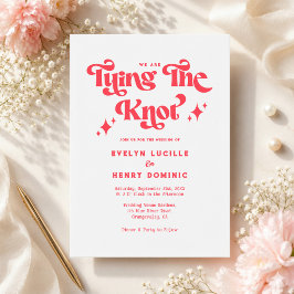 Invitación Nos estamos casando Boda Roja y Blanca